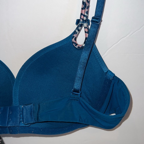 Victorias Secret Bra Womens 34B Teal Blue Sexy Little Things Push Up adjustable - Picture 6 of 11